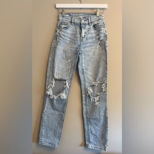 American Eagle Women’s Super HR Ankle Distressed Skinny Jeans - Size 000